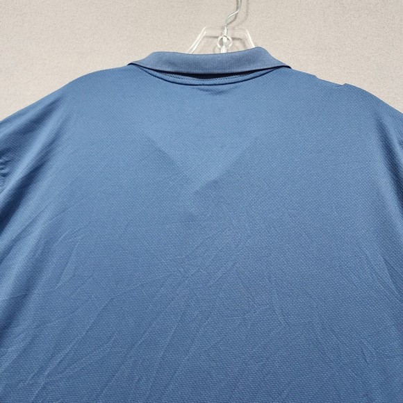 Nike Polo Shirt Mens XL Blue Solid Nike Dri-Fit Standard Fit Short Sleeve - Picture 13 of 16